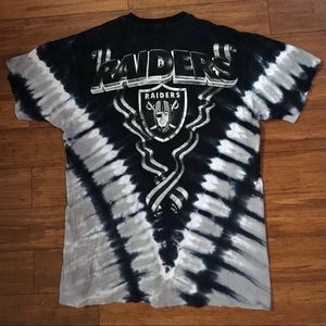 Vintage Oakland Raiders Tie Dye V Tee